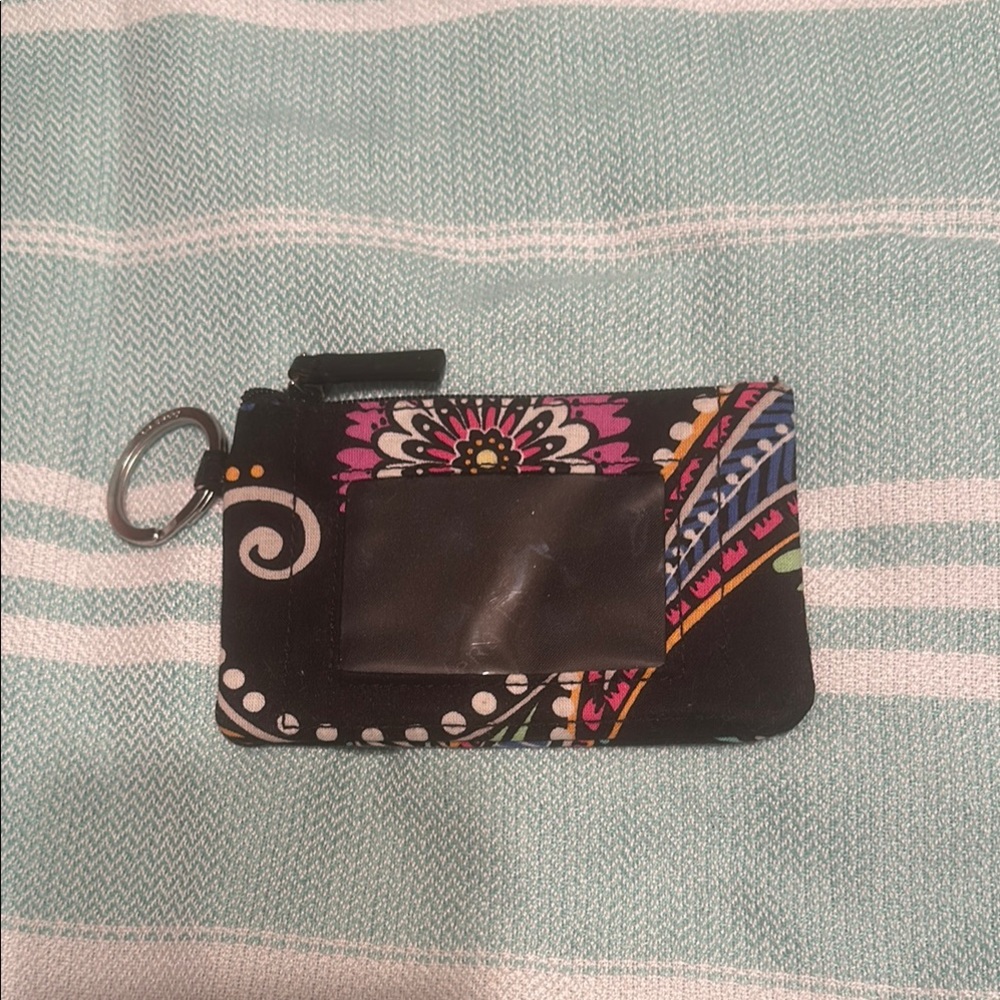 Vera Bradley Black Clutch Wristlet with Keyring